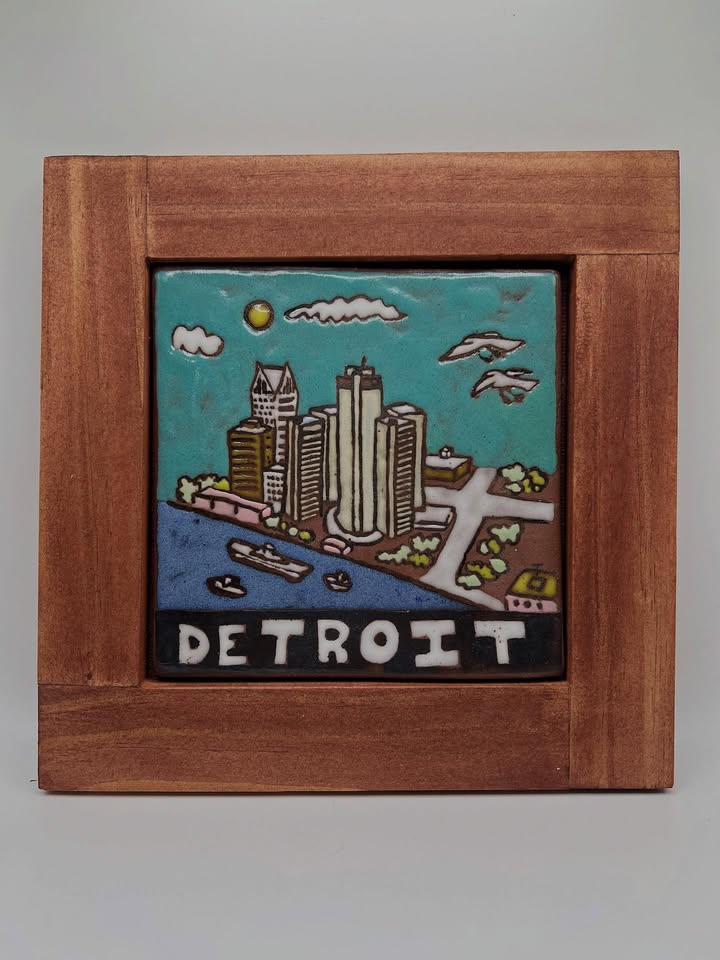 Detroit from the sky tile